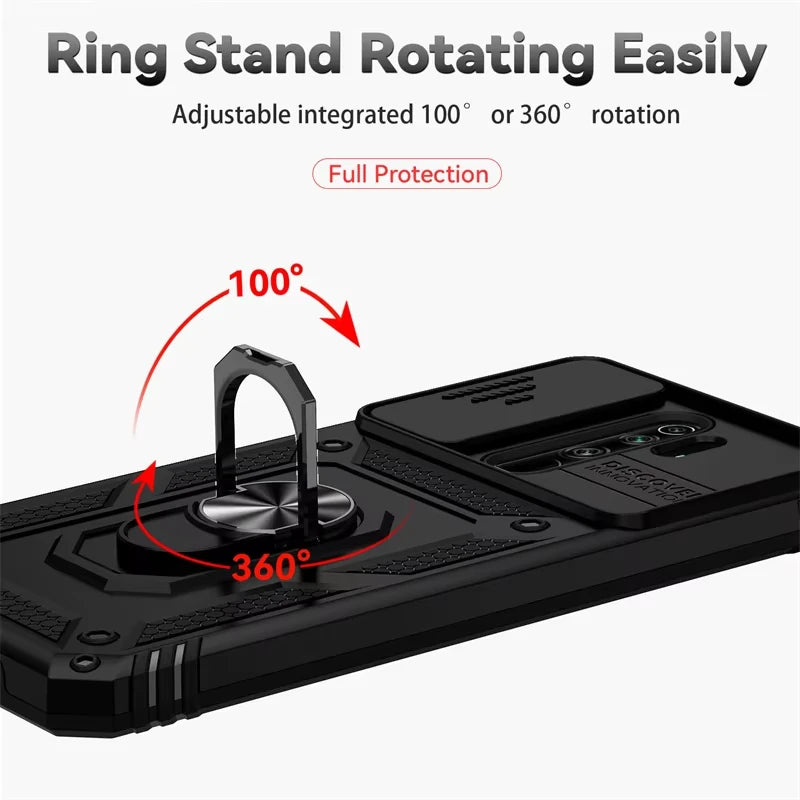 Kickstand Phone Case for Redmi 9C, Redmi 9C NFC, Redmi 9A, Redmi 10 4G, Redmi Note 9S, Redmi Note 9 Pro, Redmi Note 8 Pro, Redmi Note 10 Pro, Redmi 10A, Redmi 10C, Redmi Note 10 4G, Redmi Note 10S