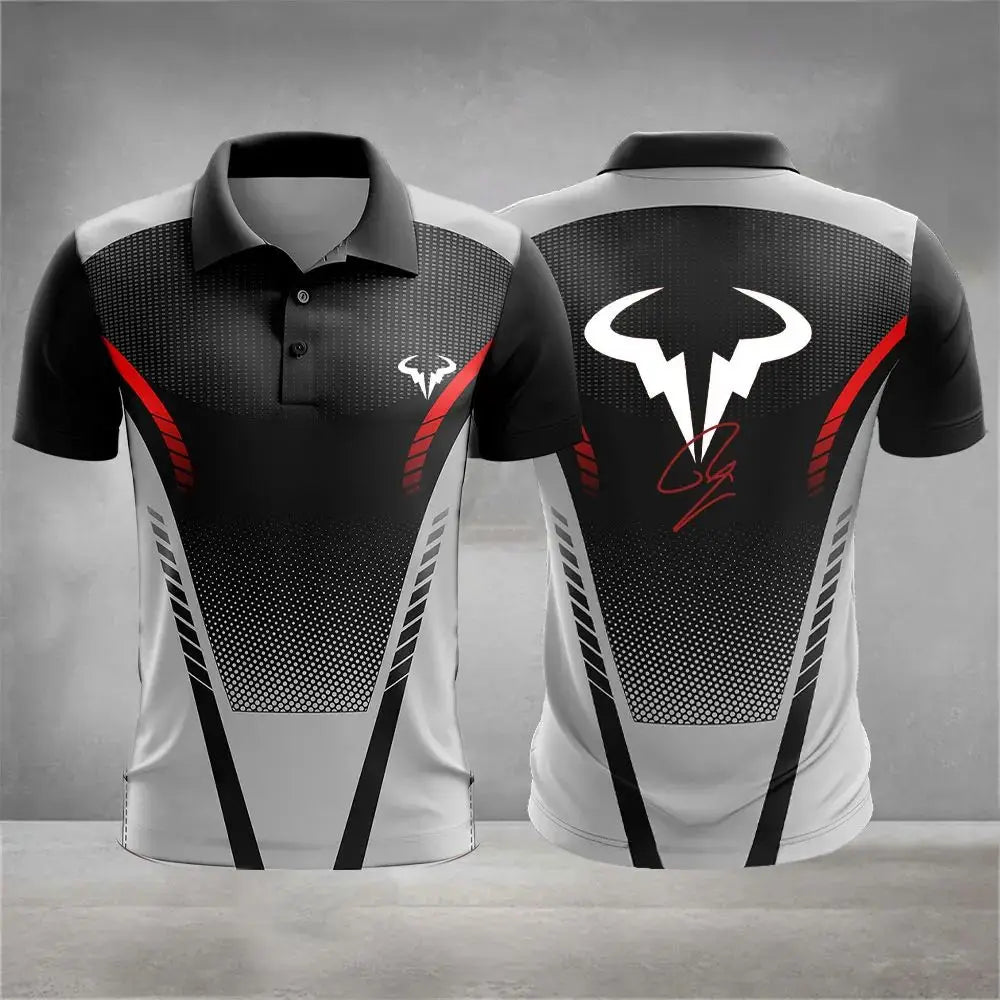 Men's Graphic Print Polo Shirt