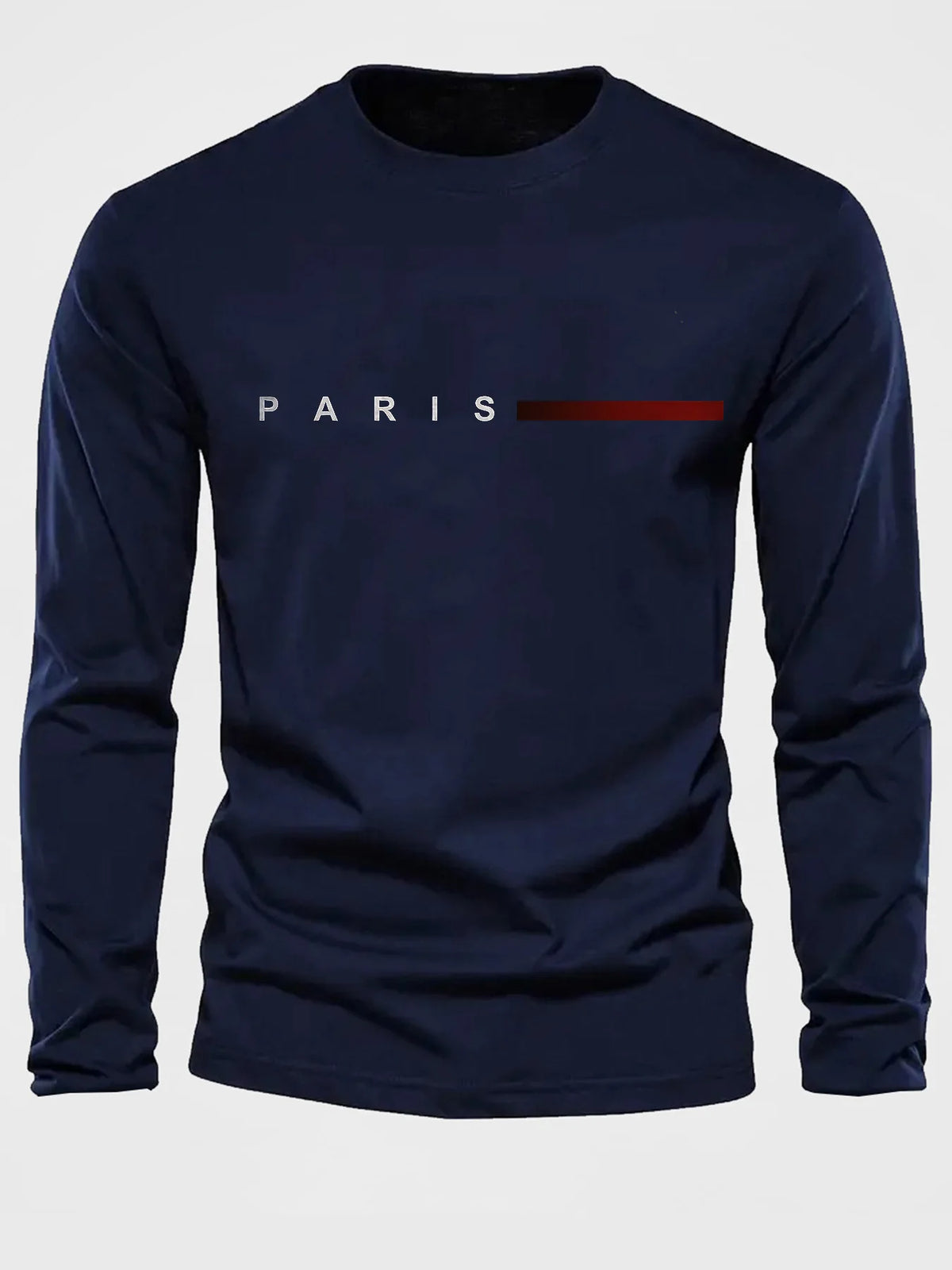Men's Letter Print Long-Sleeve Casual T-Shirt