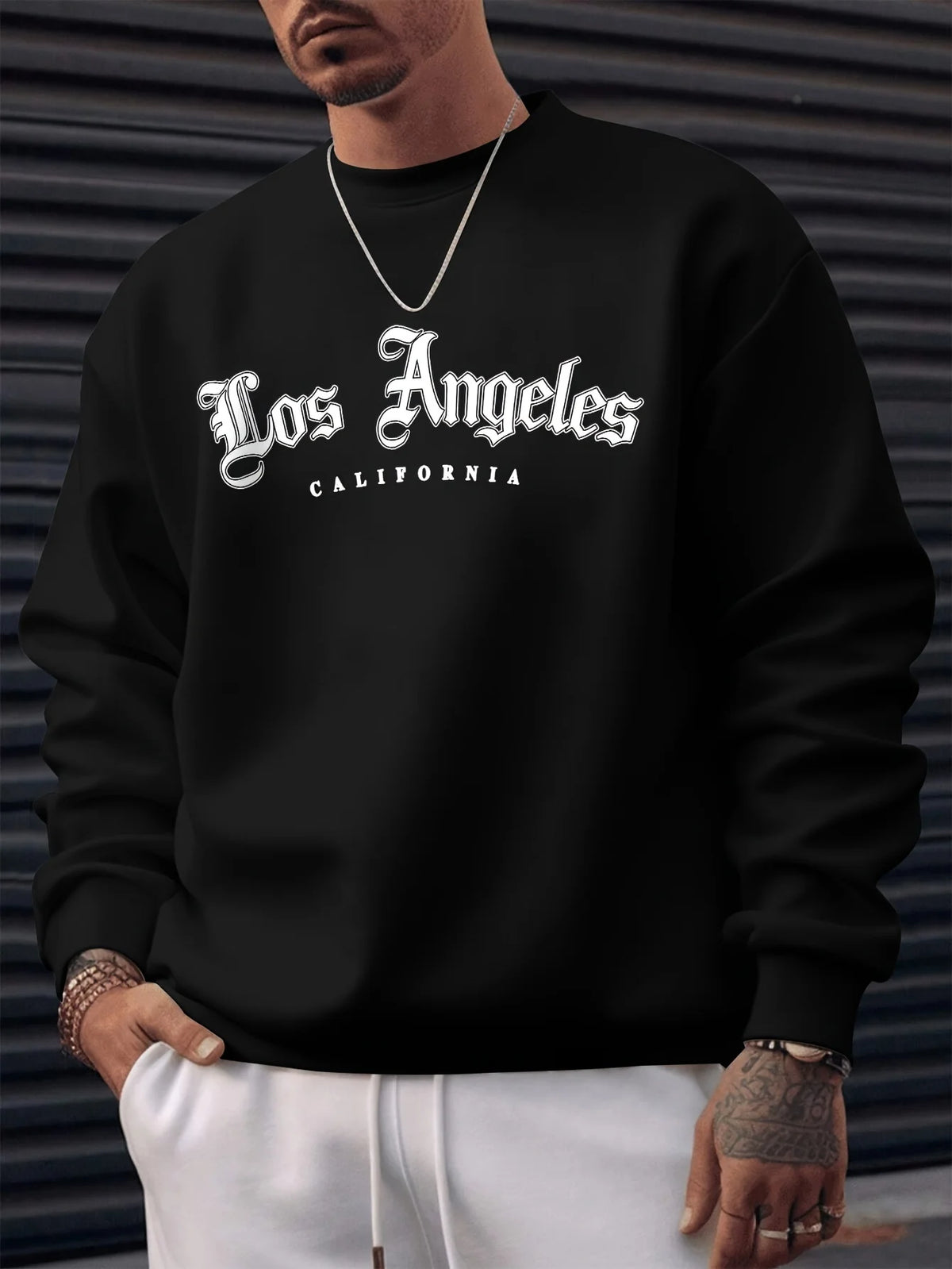 Men's Graphic Print Crew-Neck Sweatshirt