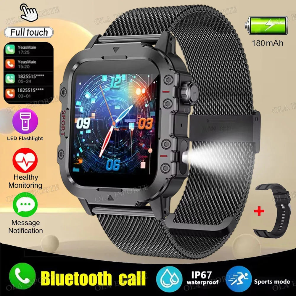 Outdoor 1.44-Inch Calling Smartwatch with Flashlight