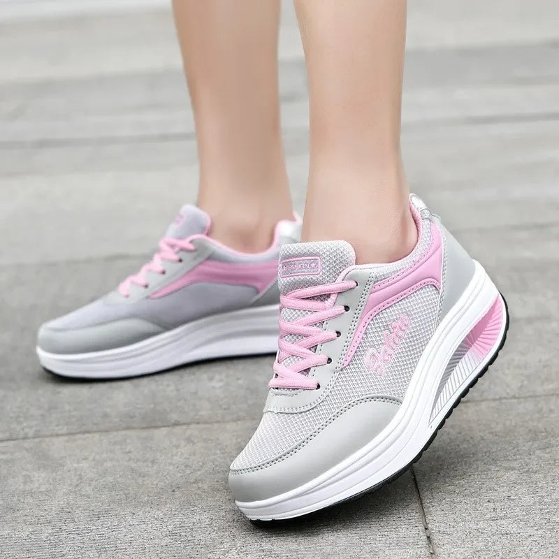 Women's Chunky Platform Walking Sneakers — product view