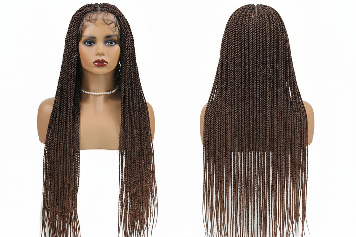 Twist Braided Wig Box Braided Lace Front Wig Synthetic Full Lace - OSASCO