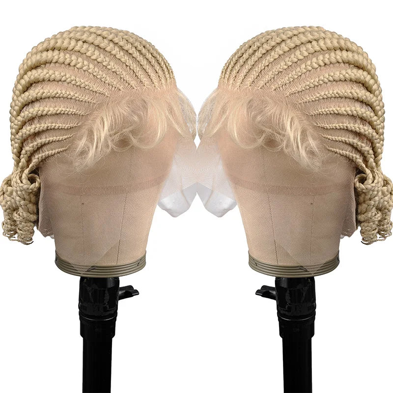 Full Lace Wig Braided 8 Inch Short Bob Braided Wig Synthetic Short - OSASCO