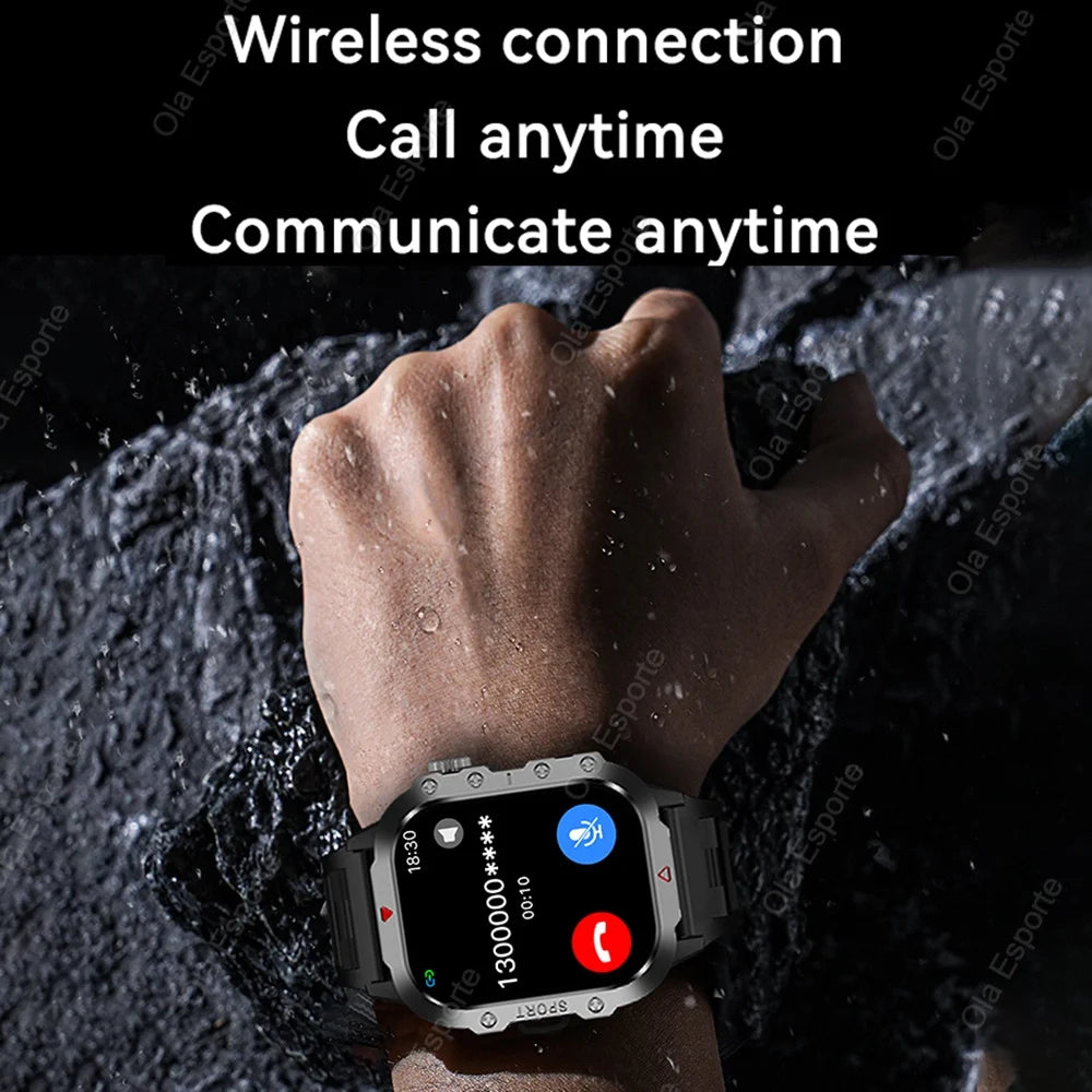 Outdoor 2.01-Inch Calling Smartwatch with Flashlight