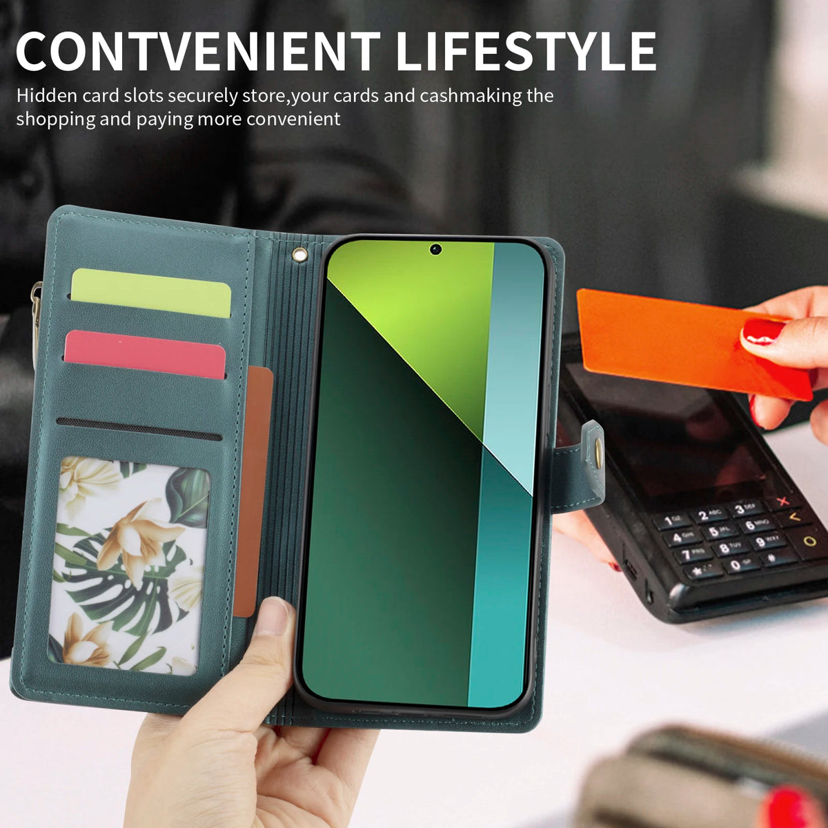 Multi-Card Flip Wallet Phone Case for Redmi Note 9S, Redmi Note 9 Pro, Redmi Note 8, Redmi Note 8 Pro, Redmi Note 11 4G, Redmi Note 12S, Redmi Note 11S, Redmi Note 11 Pro, Redmi Note 10 4G, Redmi Note 10 5G, Redmi Note 9 4G & More Models