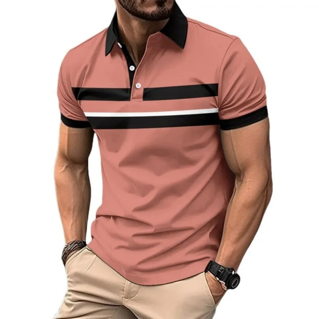 Men's Striped Polo Shirt