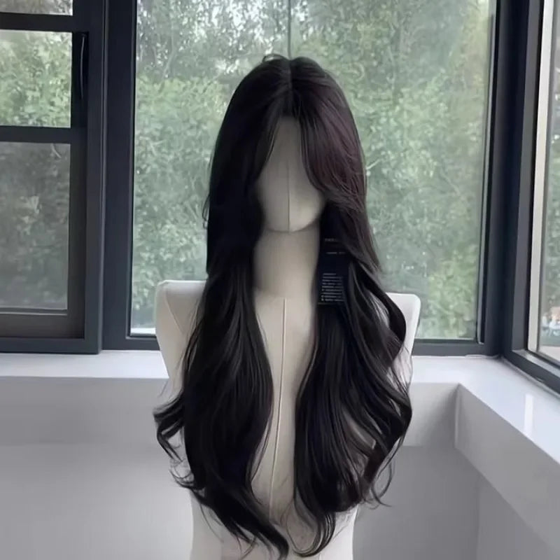 Women's Black Synthetic Wig — product view