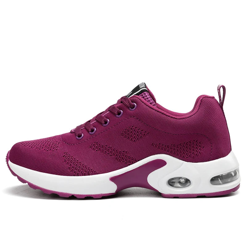 Women's Thick-Sole Mesh Walking Sneakers — product view