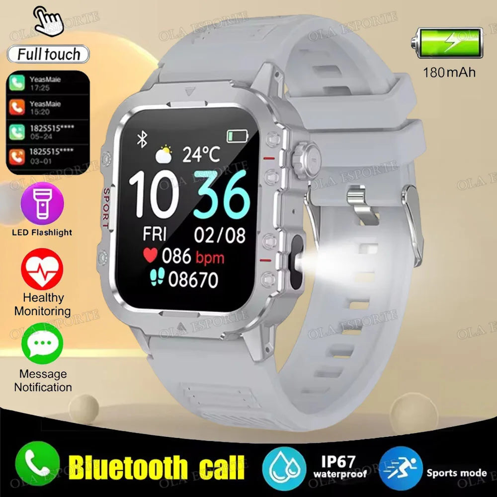 Outdoor 1.44-Inch Calling Smartwatch with Flashlight