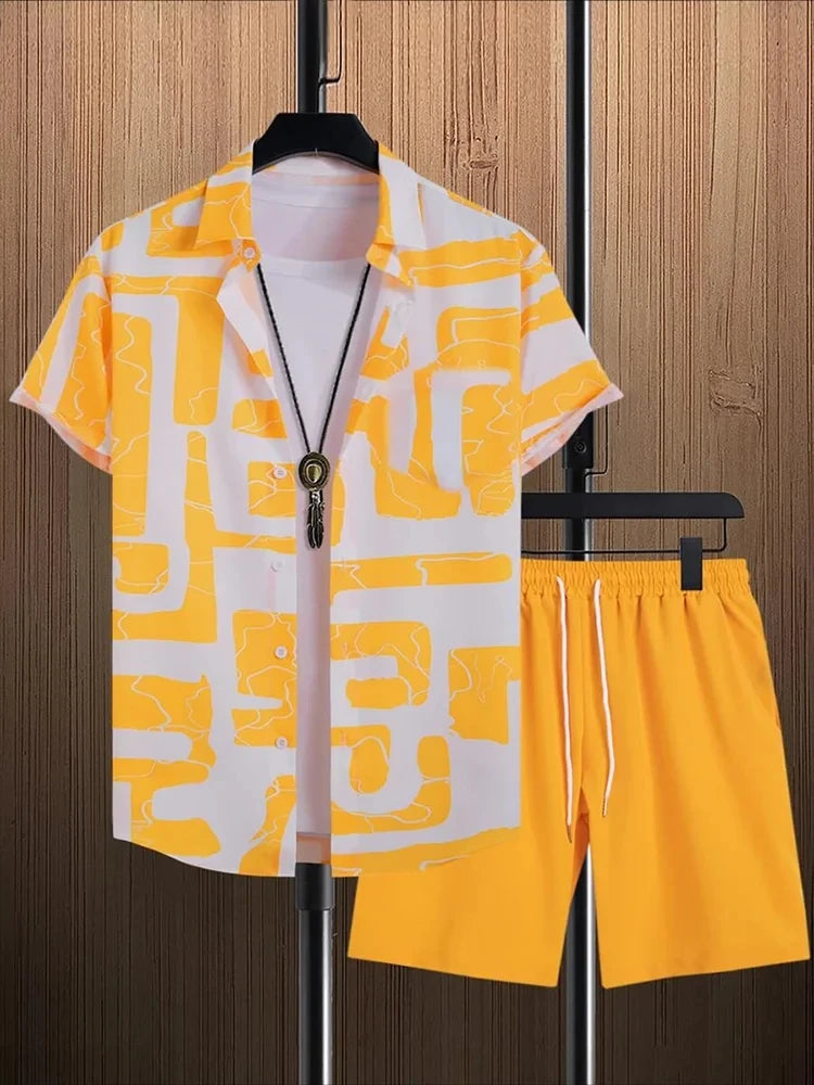 Unisex Animal Print Top & Shorts Set