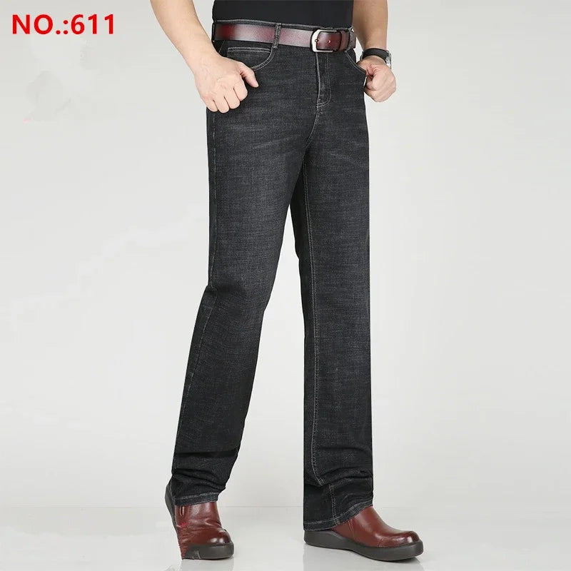 Men's Blue Slim Fit Stretch Denim Jeans — product view