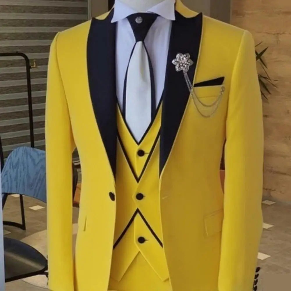 Men's 3-Piece Slim Fit Suit Set — product view