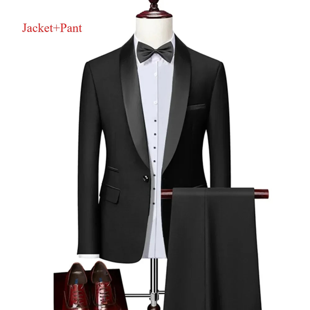 Men's Black 3-Piece Suit Set — product view