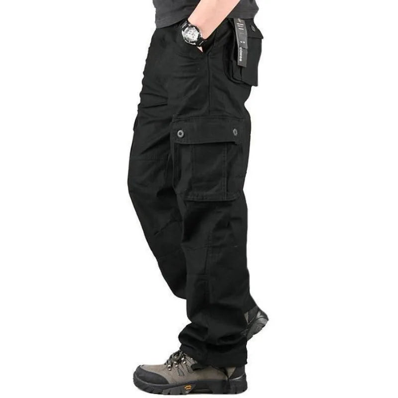 Men's Tactical Cargo Pants - Multi-Pocket Cotton Camouflage for Work & Outdoor Wear — product view