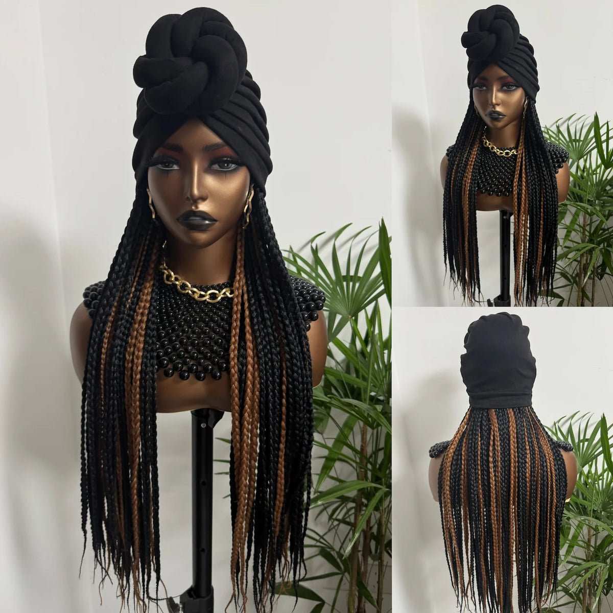 Blonded 613# Long 24inch Synthetic Box Braided with Headband - OSASCO