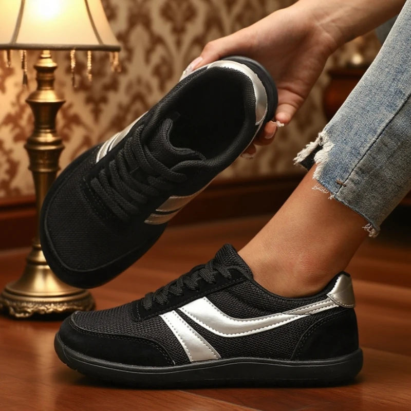 Women's Wide-Toe Lace-Up Sneakers — product view