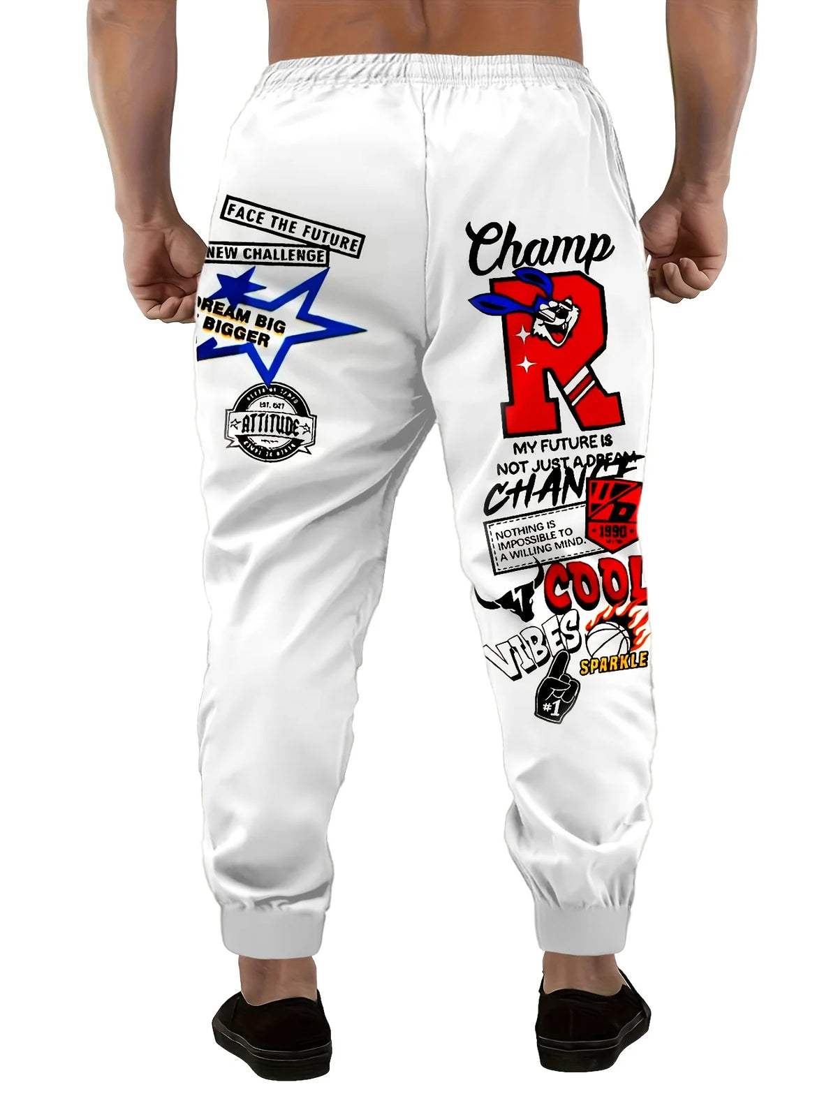 Men's Graphic Print Casual Pants