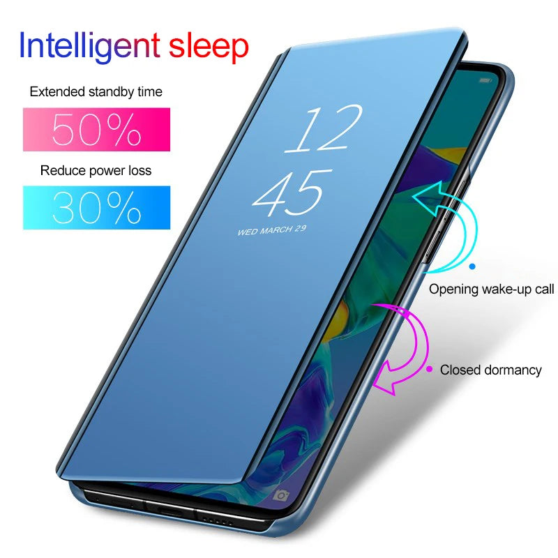 Mirror Flip Phone Case for Samsung Galaxy A20, A30, A50, A70