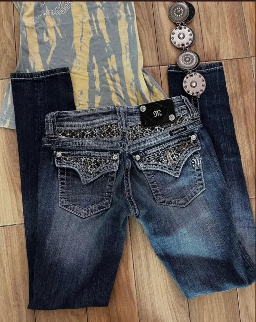 Women's High-Waist Wide-Leg Utility Jeans — product view