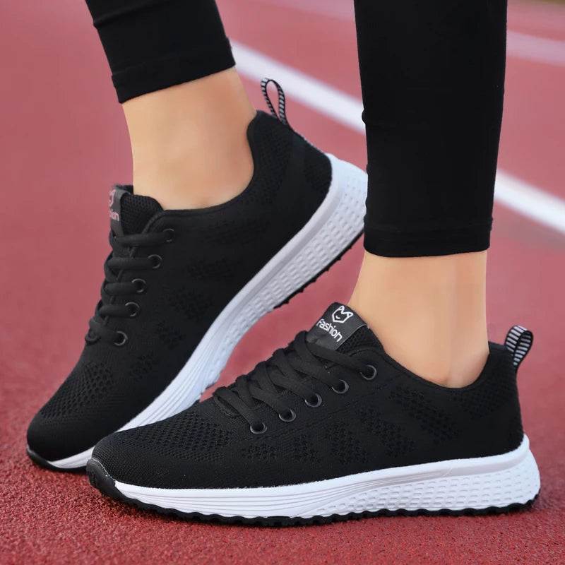 Lace-Up Platform Athletic Sneakers — product view