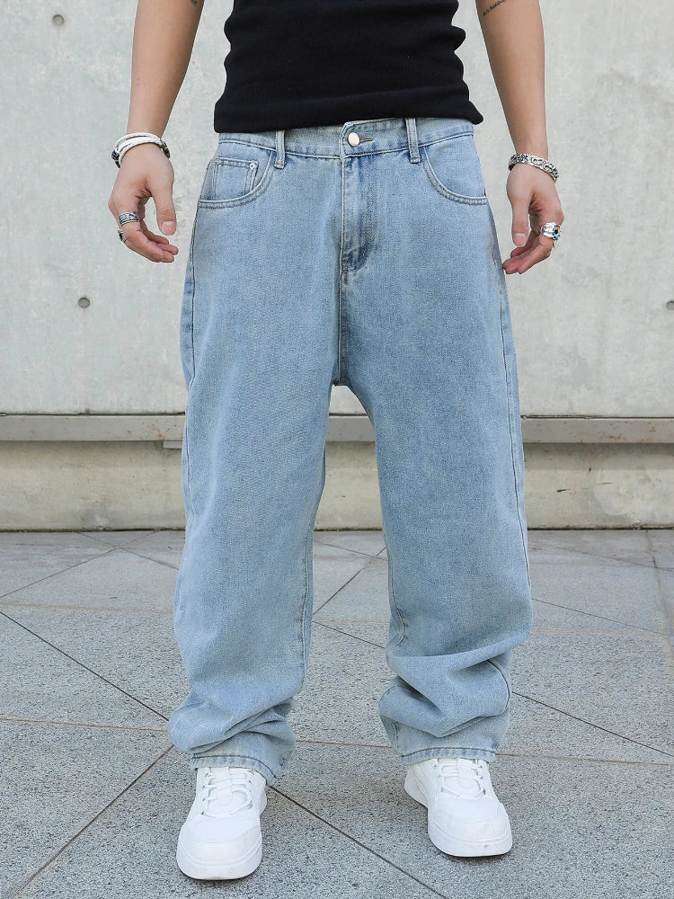 Men's Wide-Leg Stretch Denim Jeans — product view
