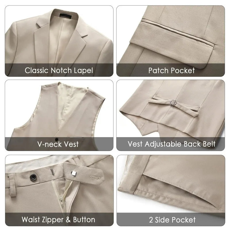 Men's Formal Suit — Two- and Three-Piece Options