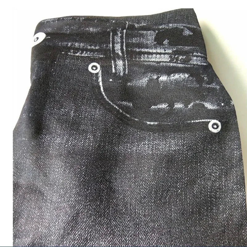 Women's Stretch Denim-Look Leggings — product view