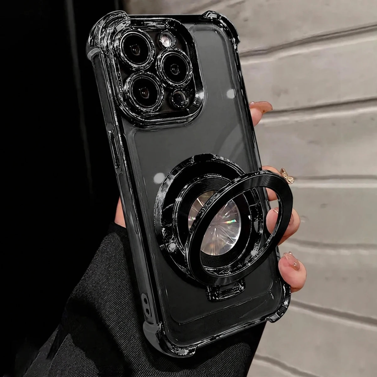 Metallic Magnetic Ring Stand Phone Case for iPhone 18 Pro Max, iPhone 18 Pro, iPhone 17 Pro, iPhone 17 Pro Max, iPhone 16 Pro Max, iPhone 17, iPhone 16 Pro, iPhone 16 Plus, iPhone 15 Pro Max, iPhone 16, iPhone 15 Pro & More Models