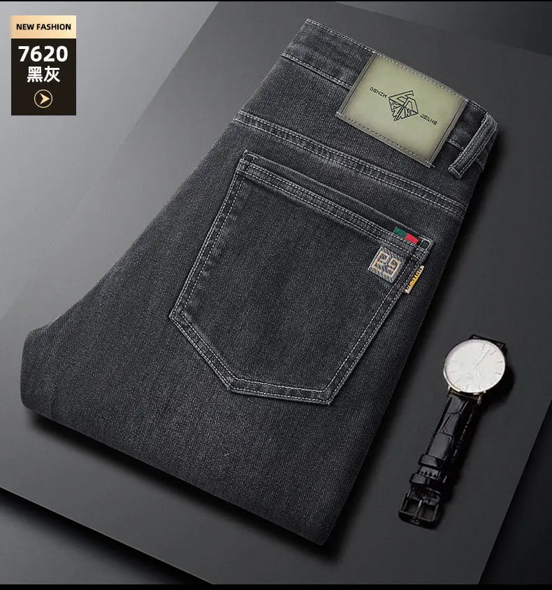 Men's Cotton Stretch Straight-Leg Jeans — product view