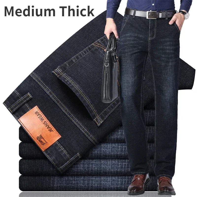 Men's Gray Regular Fit Stretch Denim Jeans — product view