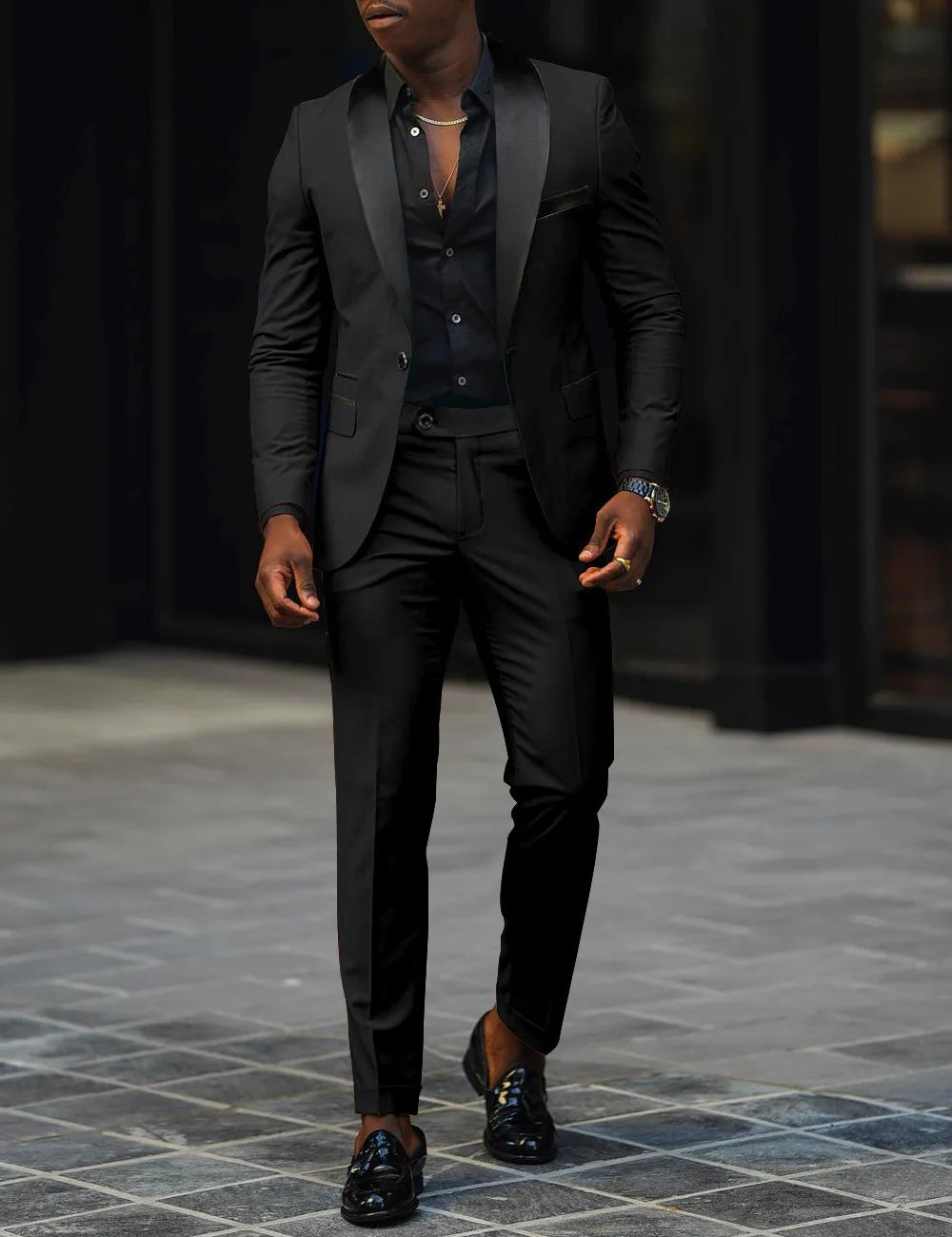 Men's Two-Piece Business Casual Suit Set — product view