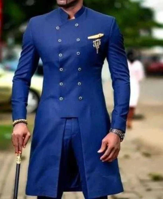 Men's Double-Breasted Wedding Suit
