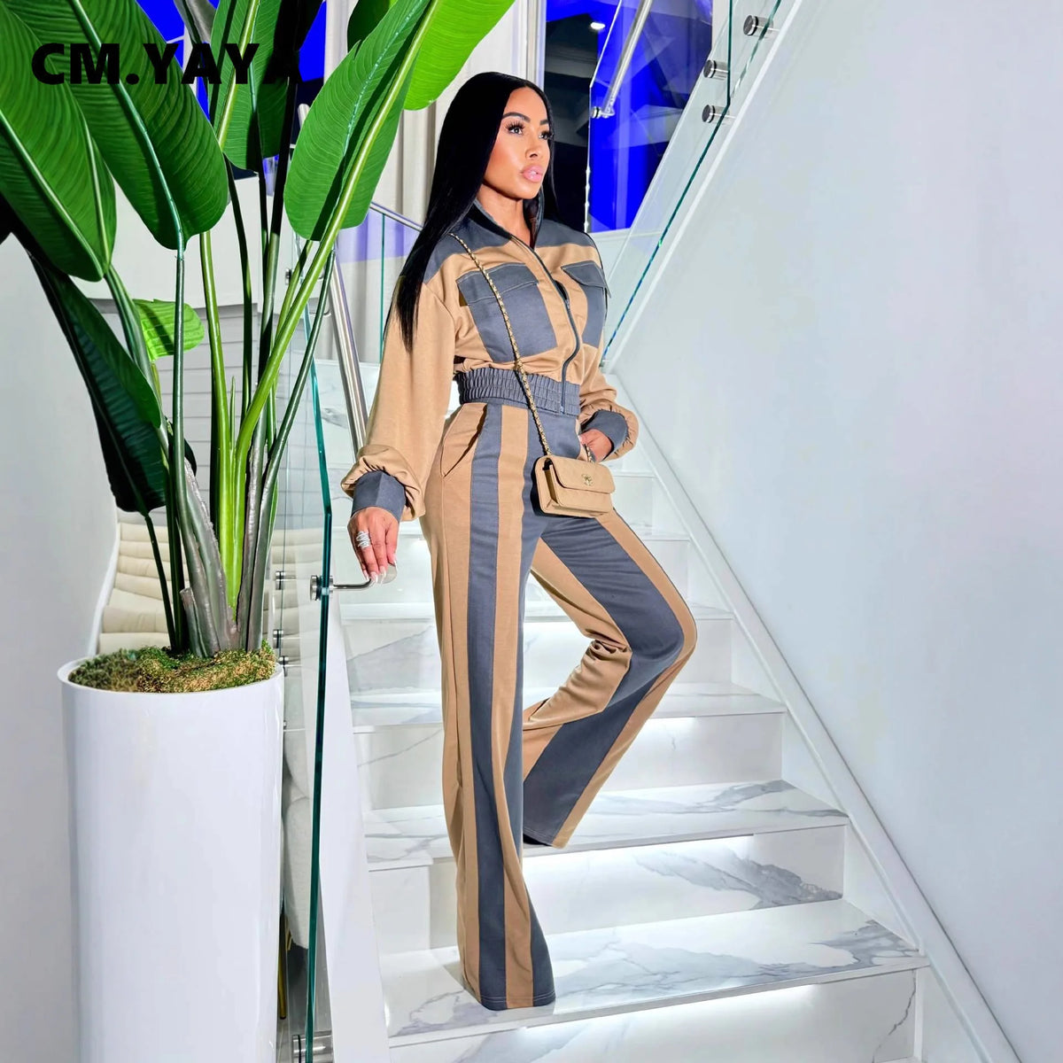 Women's Relaxed Jacket & Cargo Pants Set
