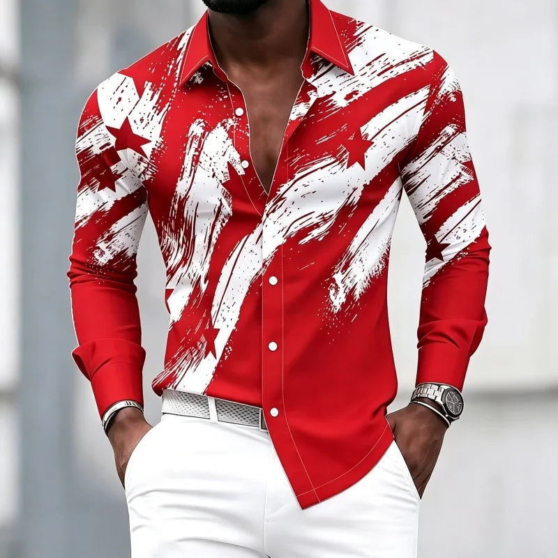 Men's Graphic Print Casual Shirt