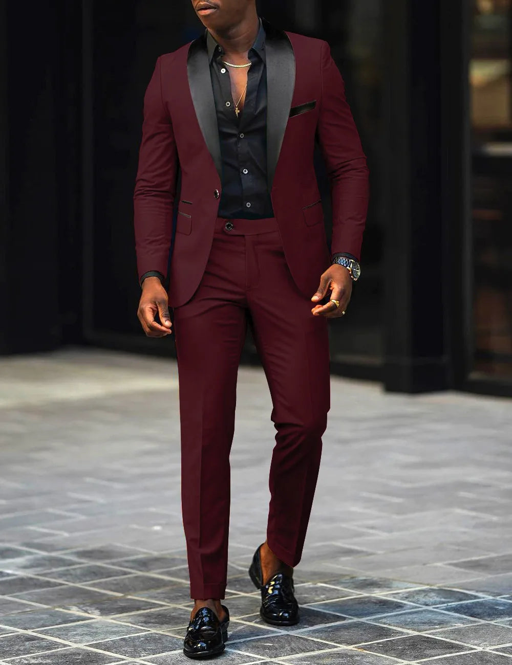 Men's Two-Piece Business Casual Suit Set — product view
