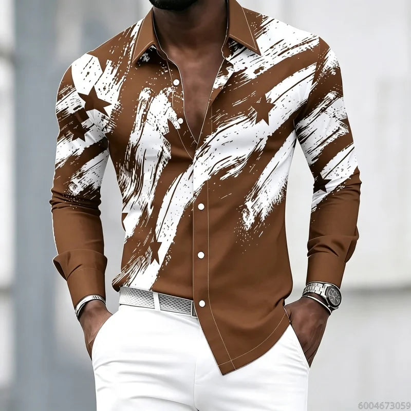 Men's Graphic Print Casual Shirt