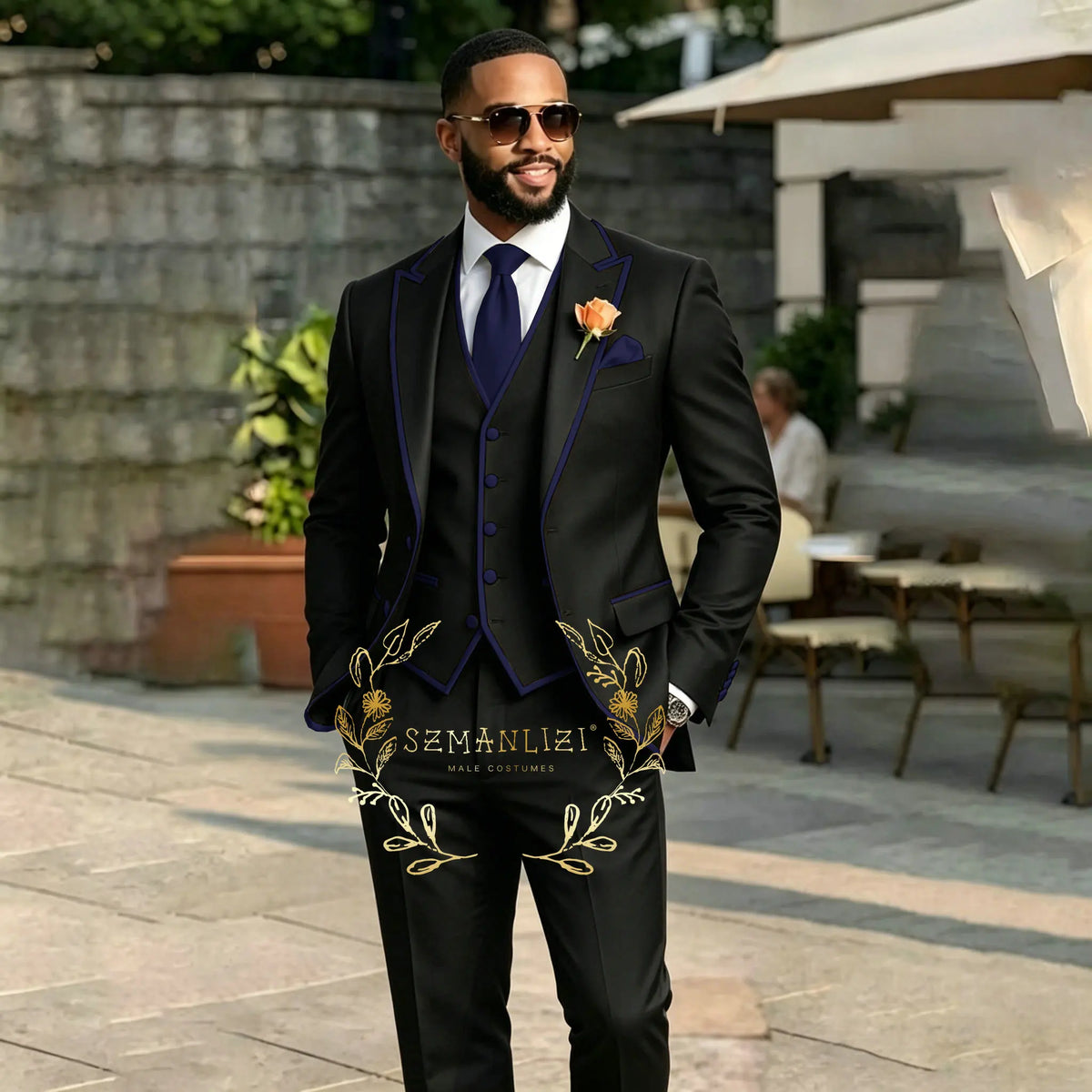 Men's Black 3-Piece Suit Set — product view