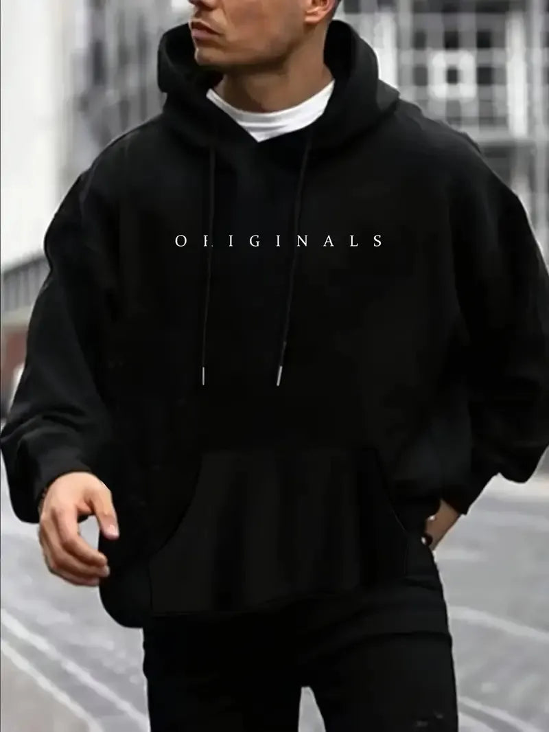 Men's Letter Print Casual Hoodie