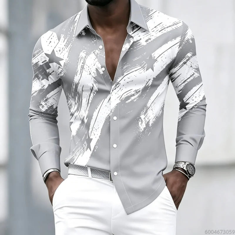 Men's Graphic Print Casual Shirt