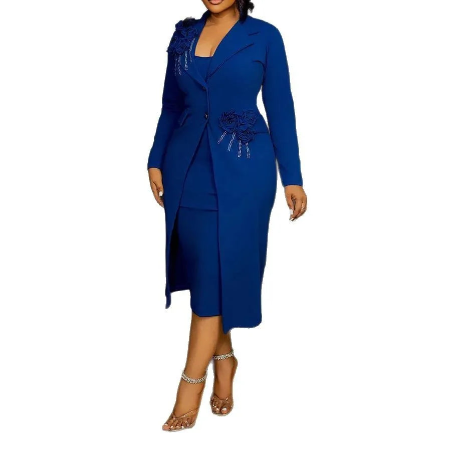 Women's Long Blazer & Dress Set