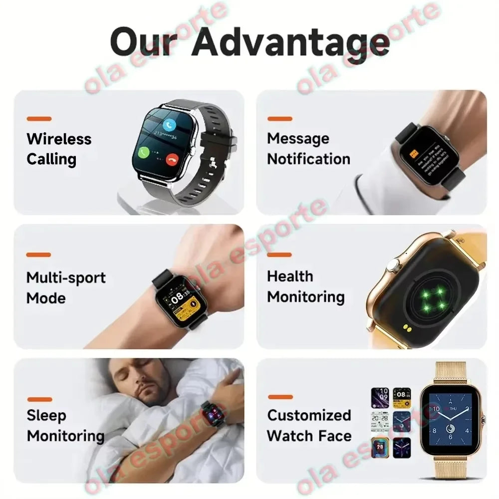 Outdoor 1.83-Inch Calling Smartwatch with Sleep Features