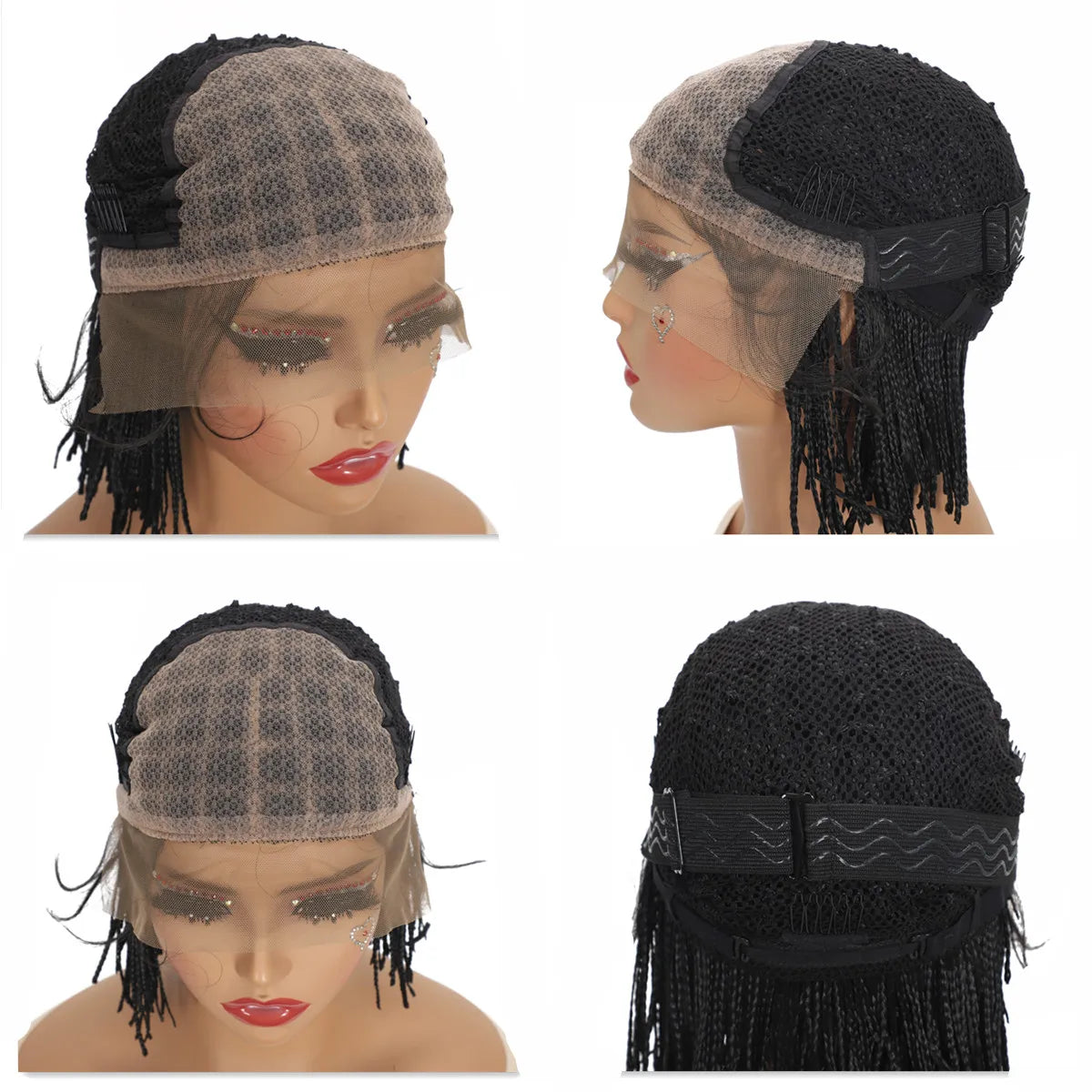 Glueless Women's Black Synthetic Lace Wig — product view