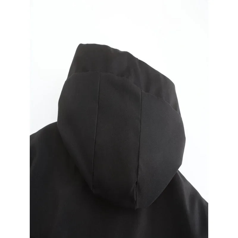 Men's Graphic Print Hooded Zip-Up Jacket