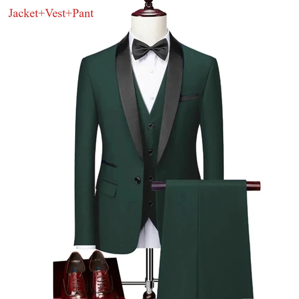 Men's Black 3-Piece Suit Set — product view