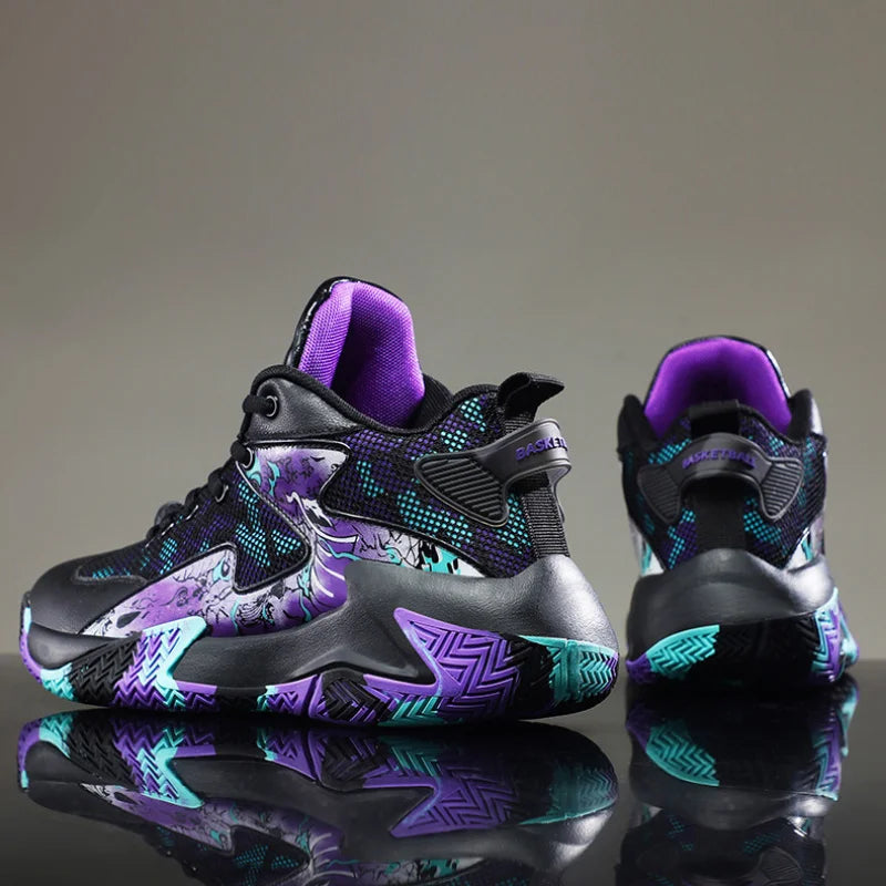 Men's Basketball-Style Athletic Sneakers