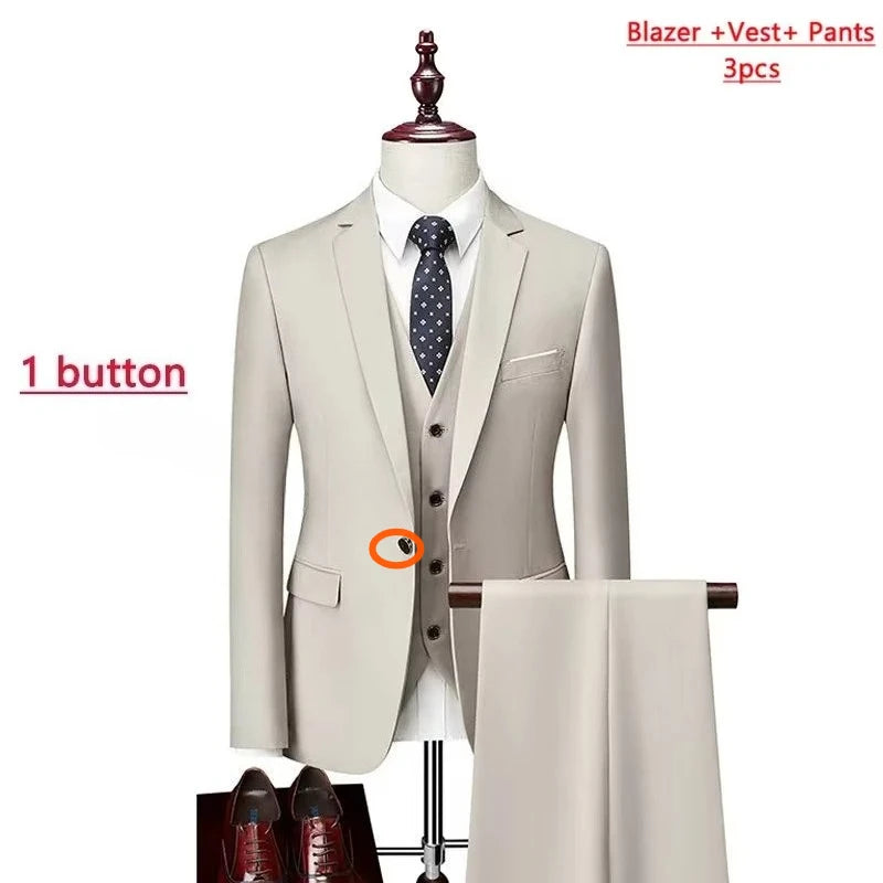 Men's Slim Fit Suit — Two- and Three-Piece Options