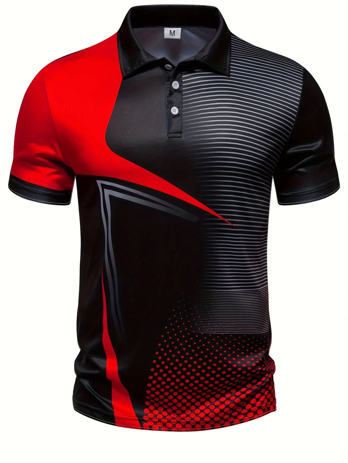 Men's Striped Short-Sleeve Polo Shirt