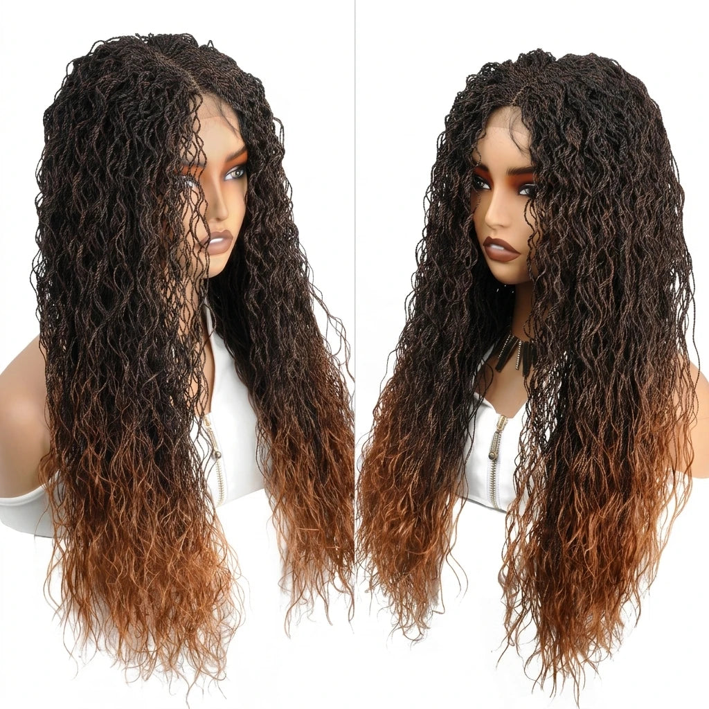 Micro Twist Braided Wig Synthetic Two Strand Twist Hair Full Lace - OSASCO