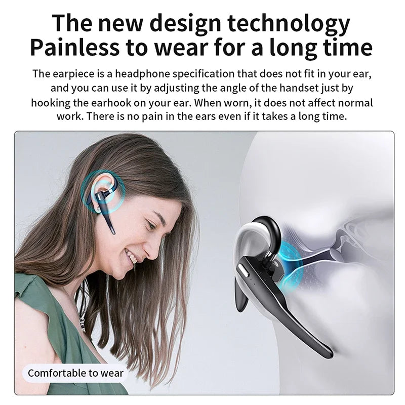 Rotating Bluetooth 5.0 Business Earpiece with Charging Case